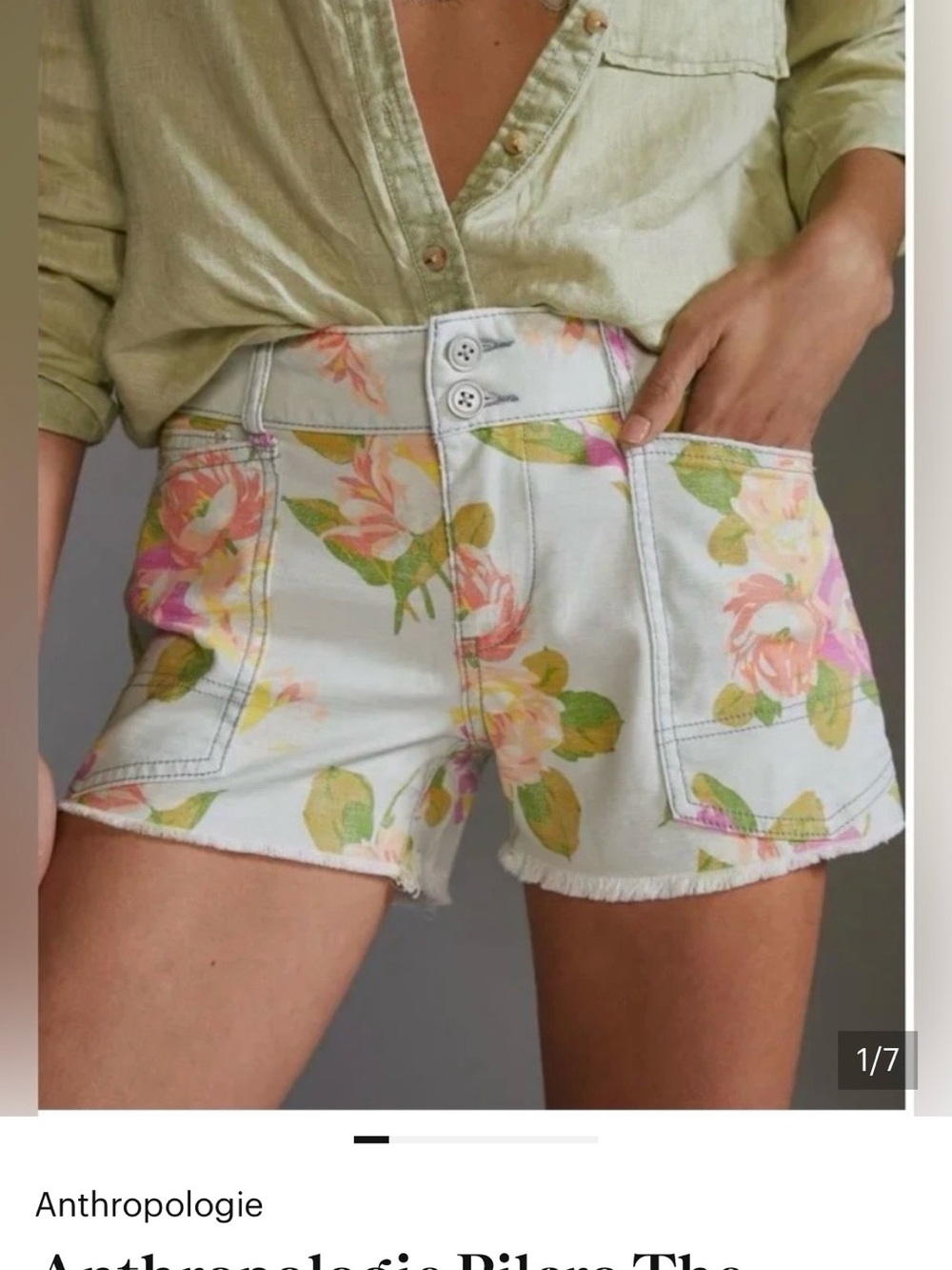 Anthropologie floral shorts, size 27. Very gently used. Pilcro Wanderer